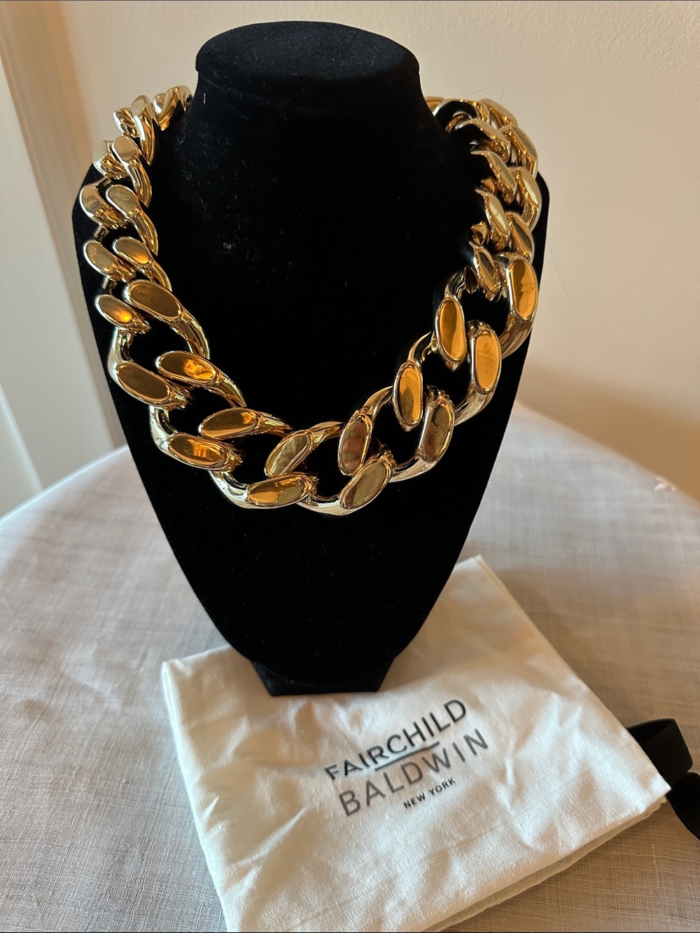 Fairchild Baldwin Polished Gold Statement Link Necklace
